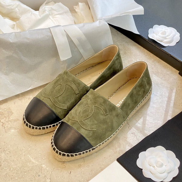 espadrillas color cachi scamosciato nero pelle di agnello