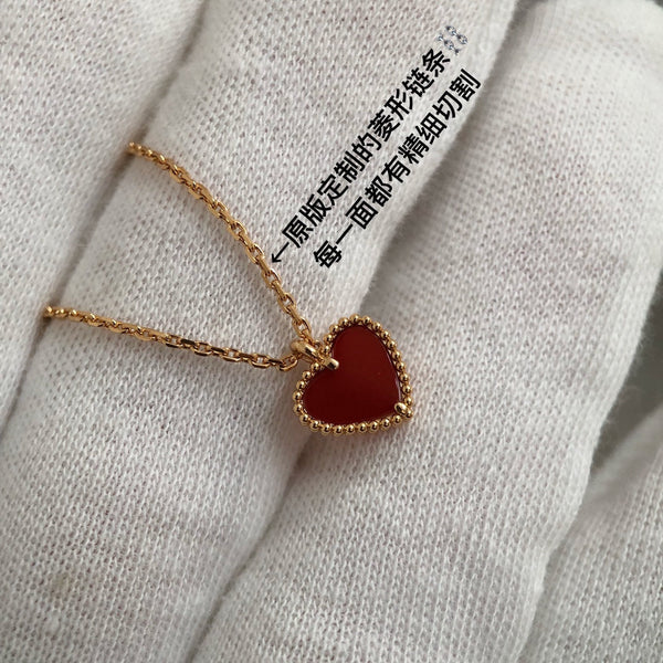 VCA Heart Red Gold 1 Motifs Bracelet
