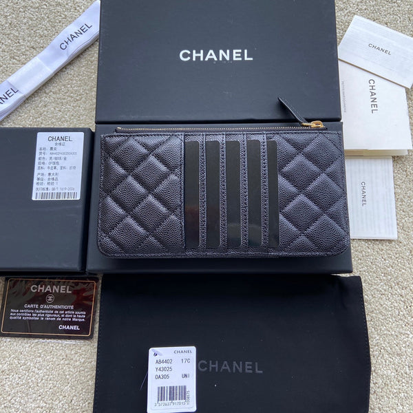 CC Classic Phone Pouch Black Caviar GHW 229654