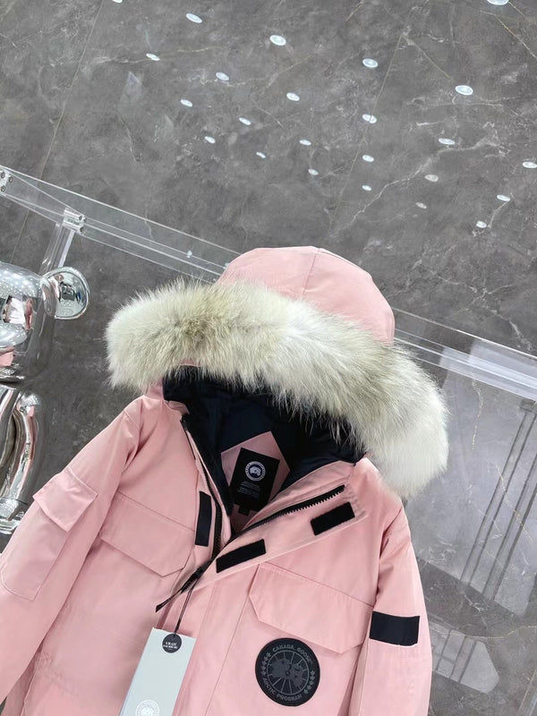 C. Goose Bomber Jacket Light Pink Polyester 0033