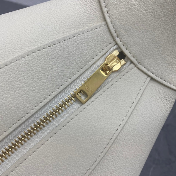 Sac Celine Romy 34 cm en cuir de vachette crème