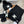 CE Hat Scarf Gloves Set Black Knit Fur 475089