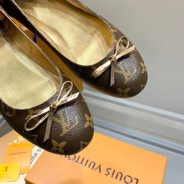 LV Joy Ballerina Dark Brown Mix Yellow Monogram Calfskin