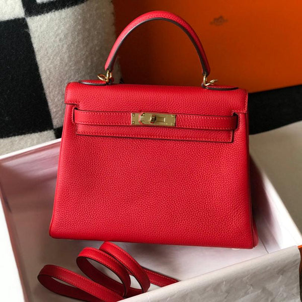 HM KELLY 25CM ROSSO TOGO ORO HARDWARE
