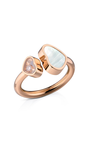 ANELLO HAPPY HEART IN ORO ROSA