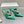 Manolo Mules Crystal Green Silk Satin 219387