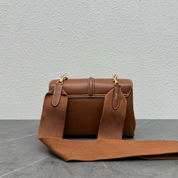 Celine Teen Soft 16 Shoulder Bag Tan Smooth Calfskin