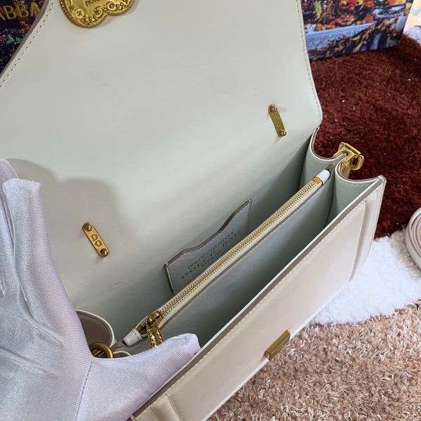 devotion 24 top-handle white calfskin