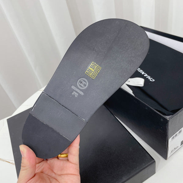 CC Dad Sandal Black Mesh Leather 742948