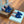 Summer Charms Sandals Mule Blue Crocodile Pattern Pink Lambskin