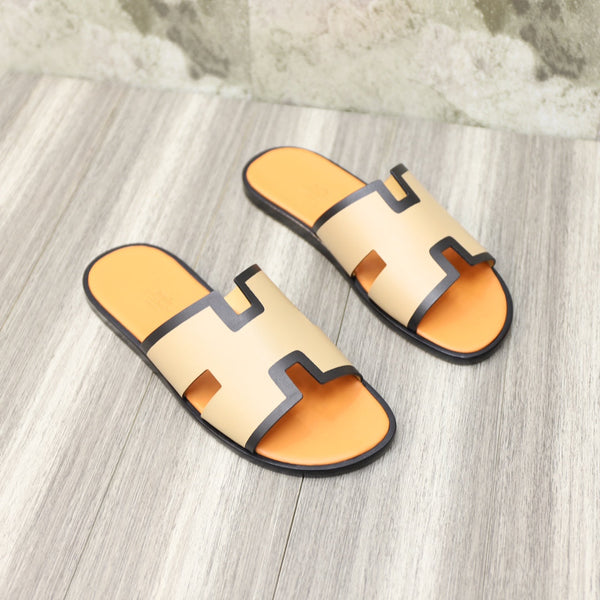 HM IZMIR SANDAL TANGERINE AND PEACH CALFSKIN