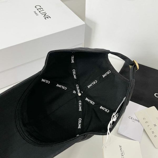 Cappello Celin in tessuto twill di cotone nero 210450