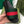 GG Web Slide Sandals Black Green Rubber Cotton 788219