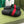 GG Web Slide Sandals Black Green Rubber Cotton 788219