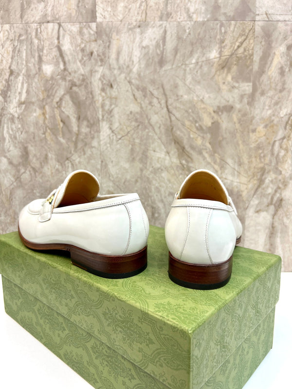 GG Men's Tassel Loafer White Cowhide 548746
