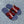 HM IZMIR CROCODILE MOTIF SANDAL INDIGO AND BRICK CALFSKIN
