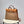 Herbag 31 Toile Brown Canvas Gold Cowhide Leather