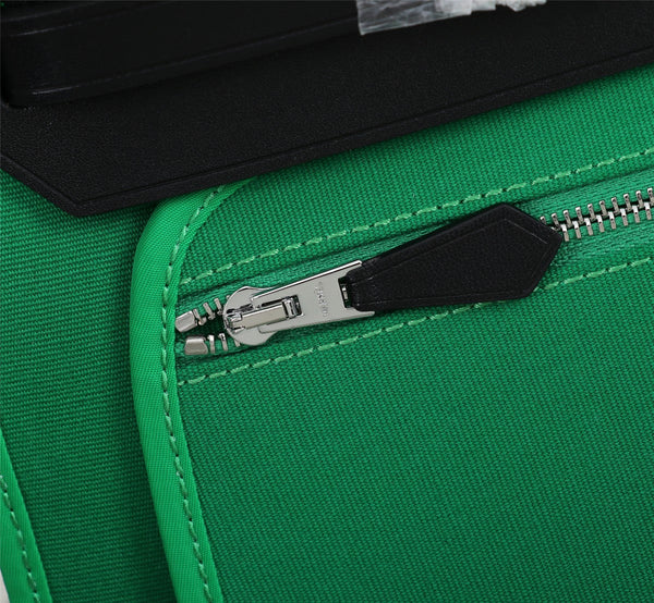 HM HERBAG ZIP 31 TELA VERDE MARE E NERA