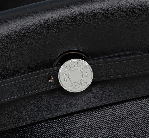 HM HERBAG ZIP 31 NERO E BIANCO PELLE DI VITELLO