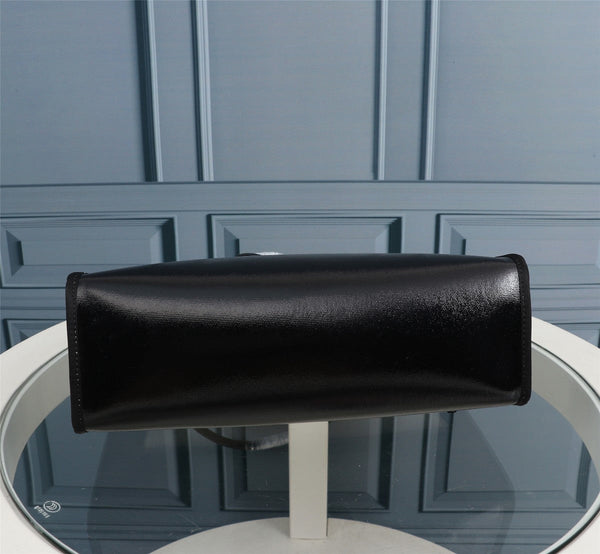 HM HERBAG ZIP 31 NERO E BIANCO PELLE DI VITELLO