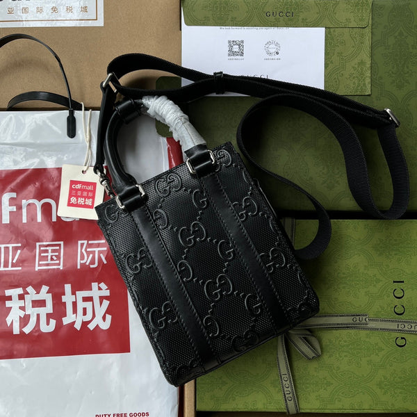 BORSA TOTE IN RILIEVO 20 IN PELLE DI VITELLO NERA