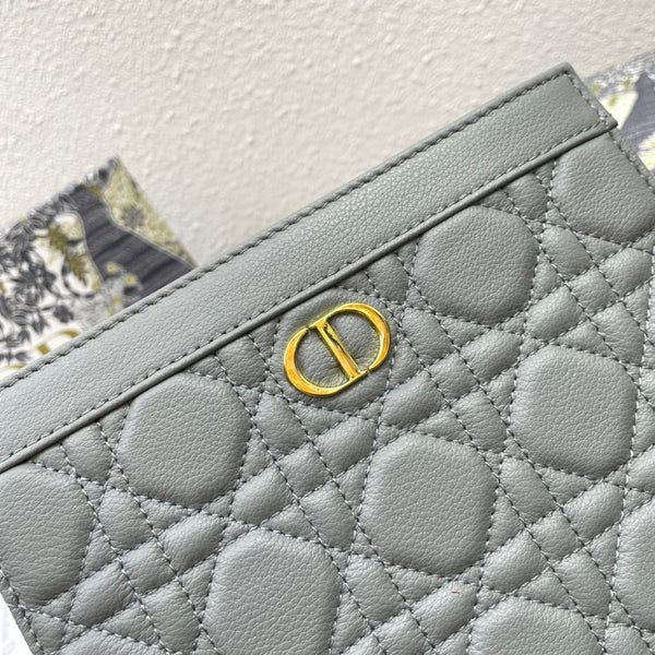 CARO POUCH 19 BAG IN GREY CALFSKIN