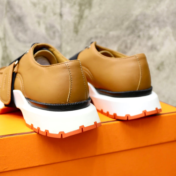SCARPE ALLACCIATE HM DERBY IN PELLE DI VITELLO MARRONE CHIARO