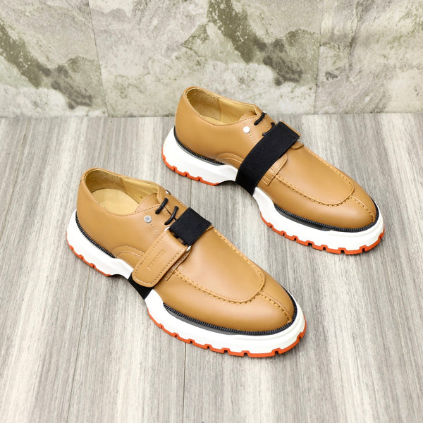 SCARPE ALLACCIATE HM DERBY IN PELLE DI VITELLO MARRONE CHIARO