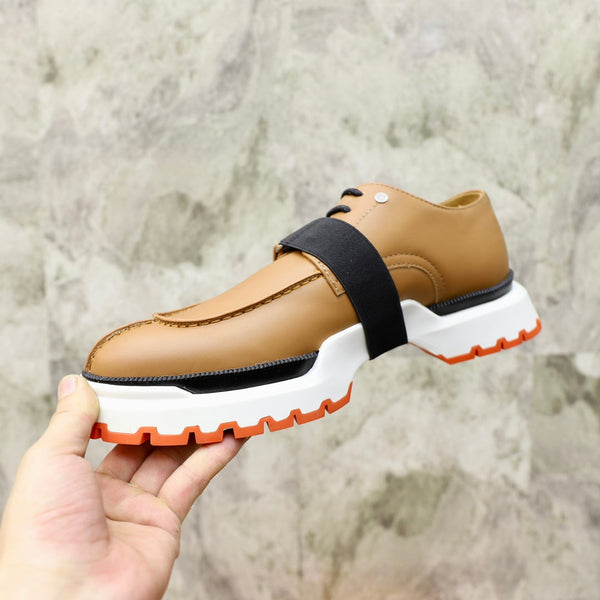 SCARPE ALLACCIATE HM DERBY IN PELLE DI VITELLO MARRONE CHIARO