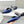 Manolo Flats Mules Diamond Buckle Navy Blue Silk Satin 327482