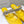 Manolo Flats Mules Diamond Buckle Yellow Silk Satin 327483