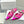 Manolo Flats Mules Crystal Dark Pink Silk Satin 327469