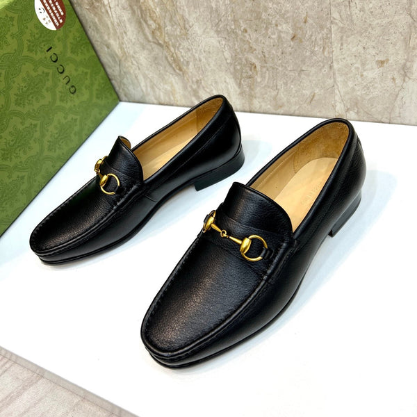 GG Men's Horsebit Loafer Black Cowhide 522560