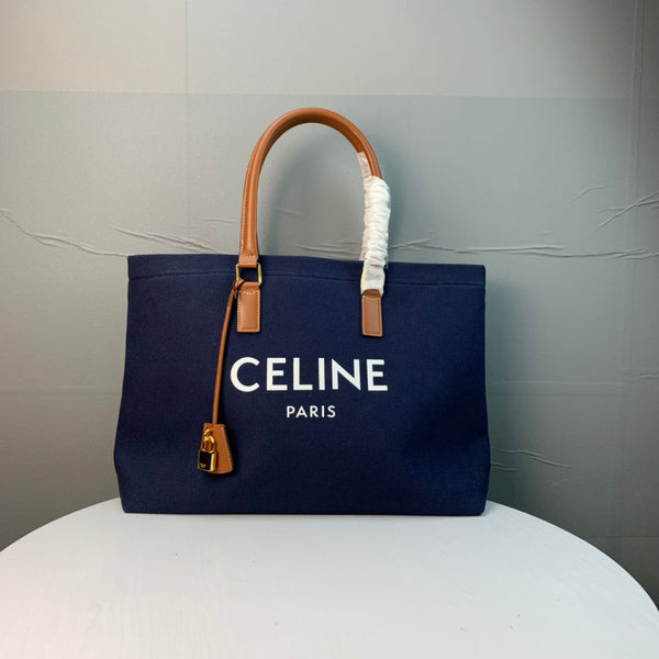 CL Cabas Tote 44cm Navy Blue Canvas 142095