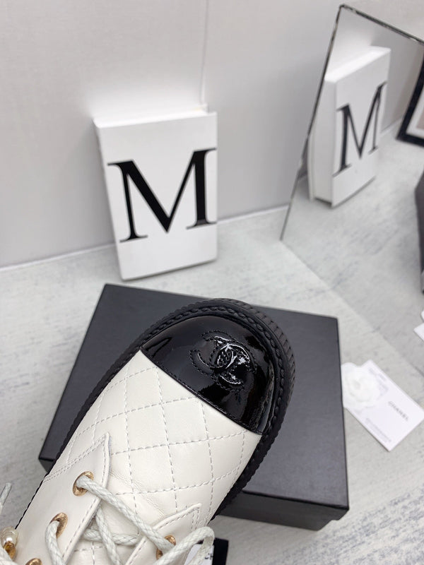 CC 26s Oxford Shoes 4cm Pearl Leather 162951