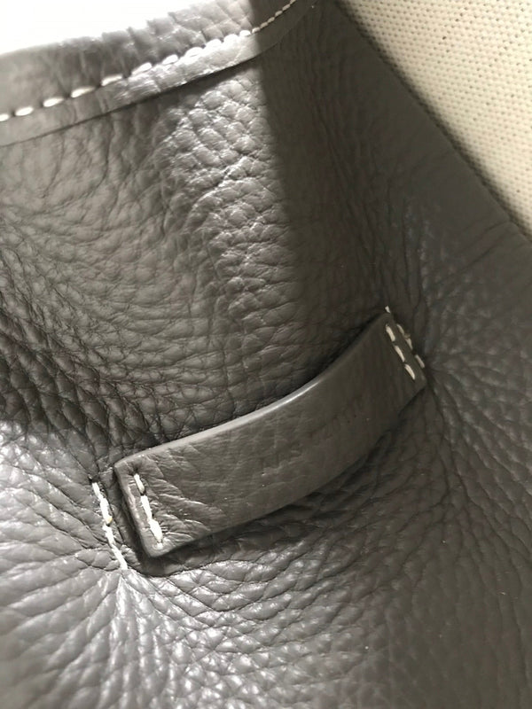 BORSA HARDY PM 40 IN TELA GOYARDINE GRIGIA E RIFINITURE IN PELLE TAURILLON