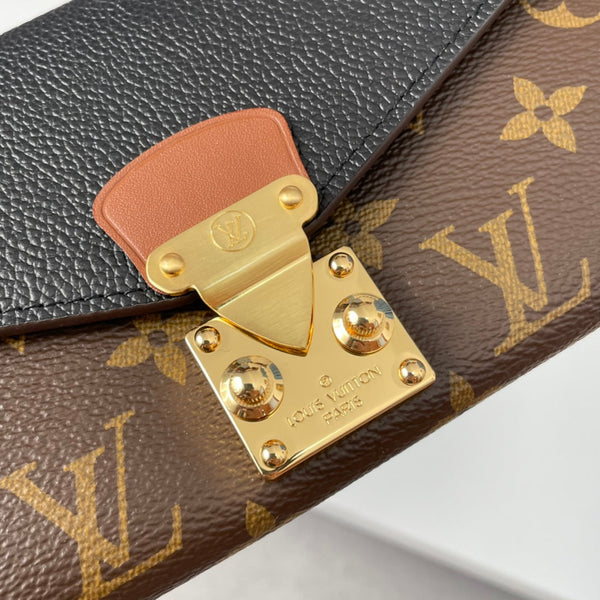 LV M58415 Pallas Wallet Black Monogram Canvas 221565