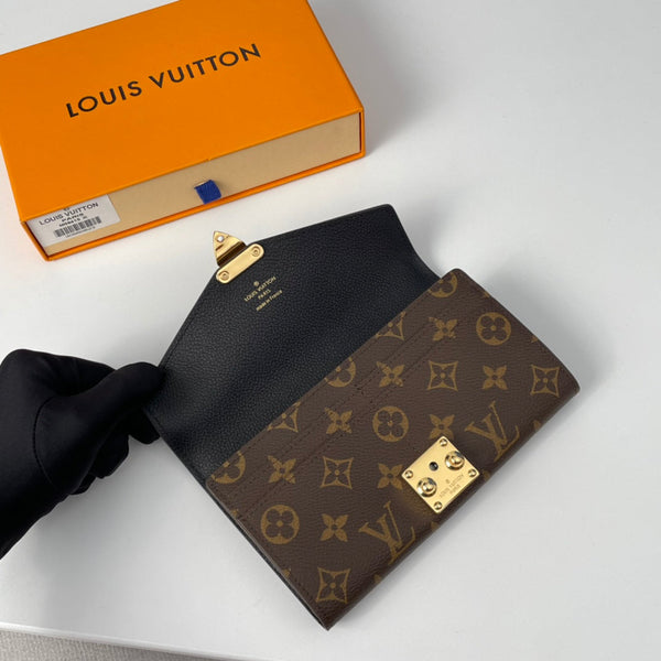 LV M58415 Pallas Wallet Black Monogram Canvas 221565