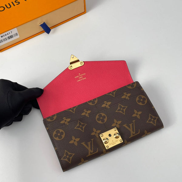 Portafoglio LV M58417 Pallas in tela monogramma rosa 221566