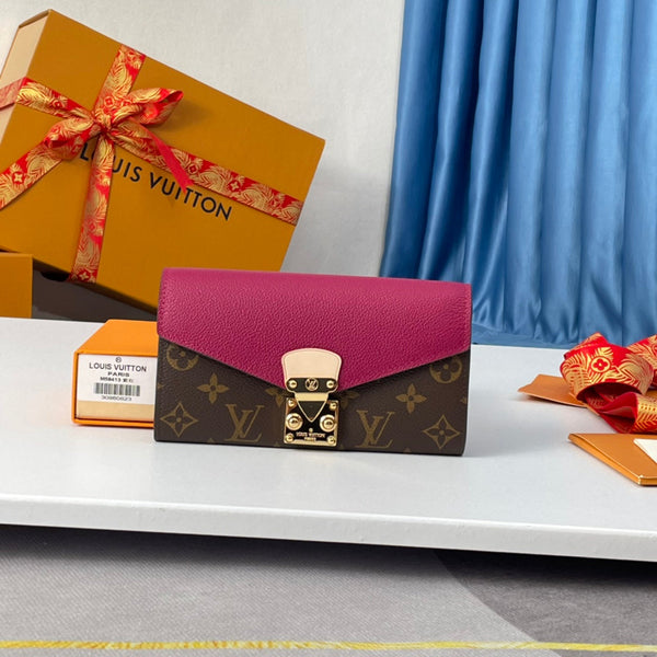LV M58413 Pallas Wallet Purple-red Monogram Canvas 221567