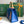 BORSA SAÏGON PM 28 IN TELA GOYARDINE BLU CURIOSO E PELLE DI VITELLO