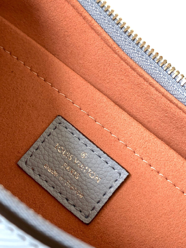 LV Marelle 25cm Pelle bovina Epi Grain blu Metallo HW