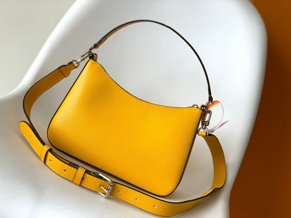 LV Marelle 25cm Pelle bovina Epi Grain gialla Metallo HW