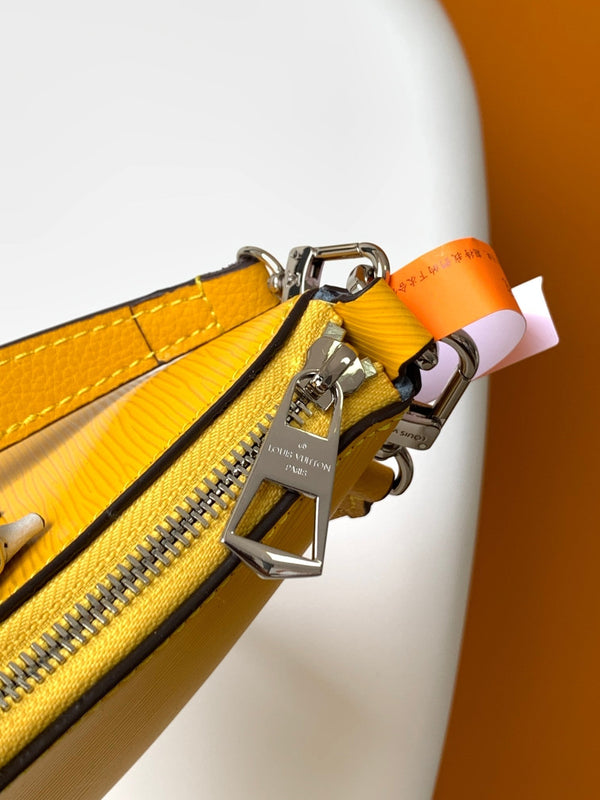 LV Marelle 25cm Pelle bovina Epi Grain gialla Metallo HW