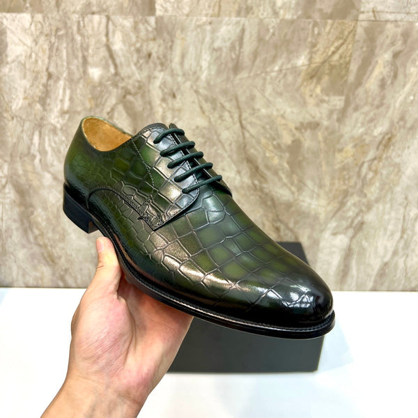 CD CROCODILE MOTIF BASIC OXFORD JUNIPER CALFSIN