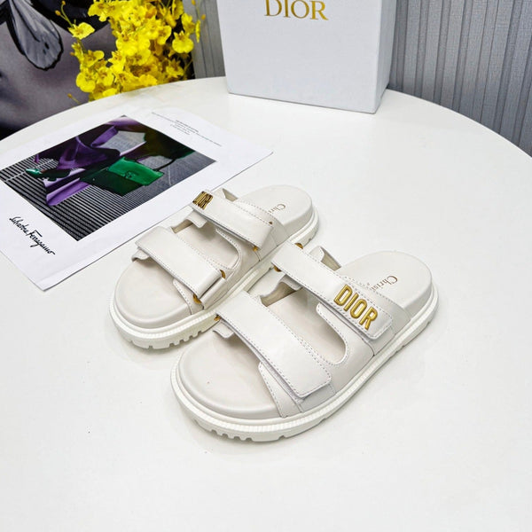 cd dioract dad sandal mule pelle di agnello bianca