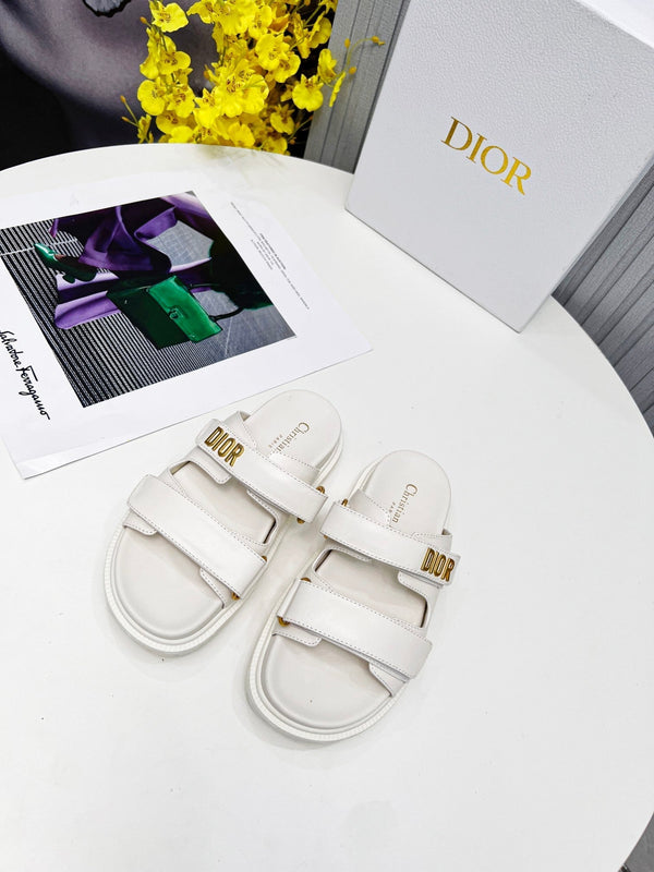 cd dioract dad sandal mule pelle di agnello bianca
