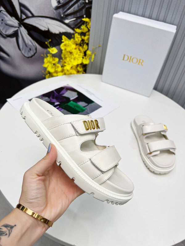 cd dioract dad sandal mule pelle di agnello bianca