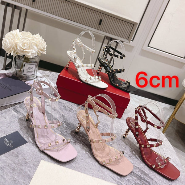Sandali Valentino Rockstud con tacco 60 mm in pelle di pecora
