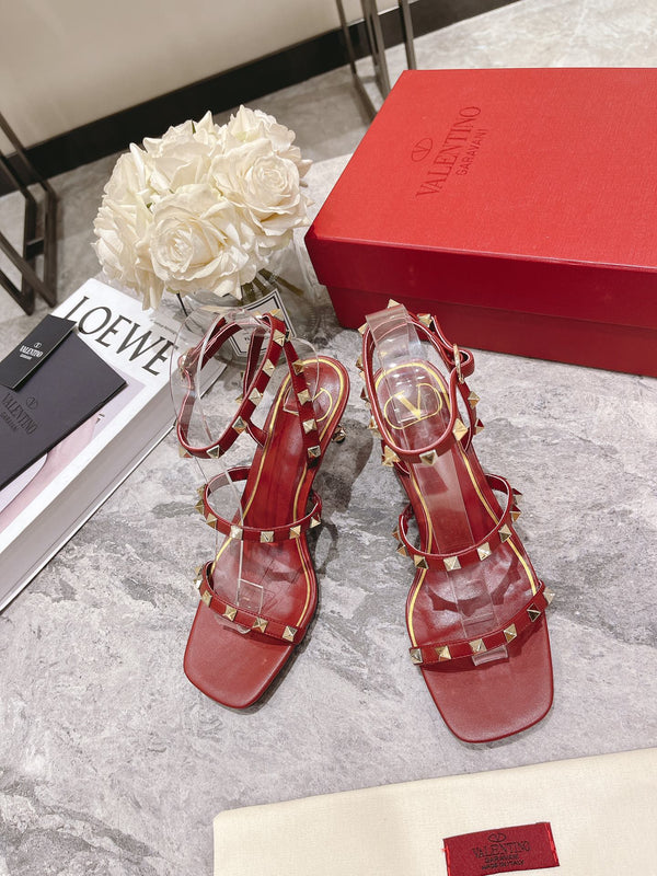 Sandali Valentino Rockstud con tacco 60 mm in pelle di pecora